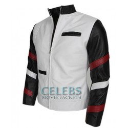 Bruce Lee Vintage Classic White Leather Jacket